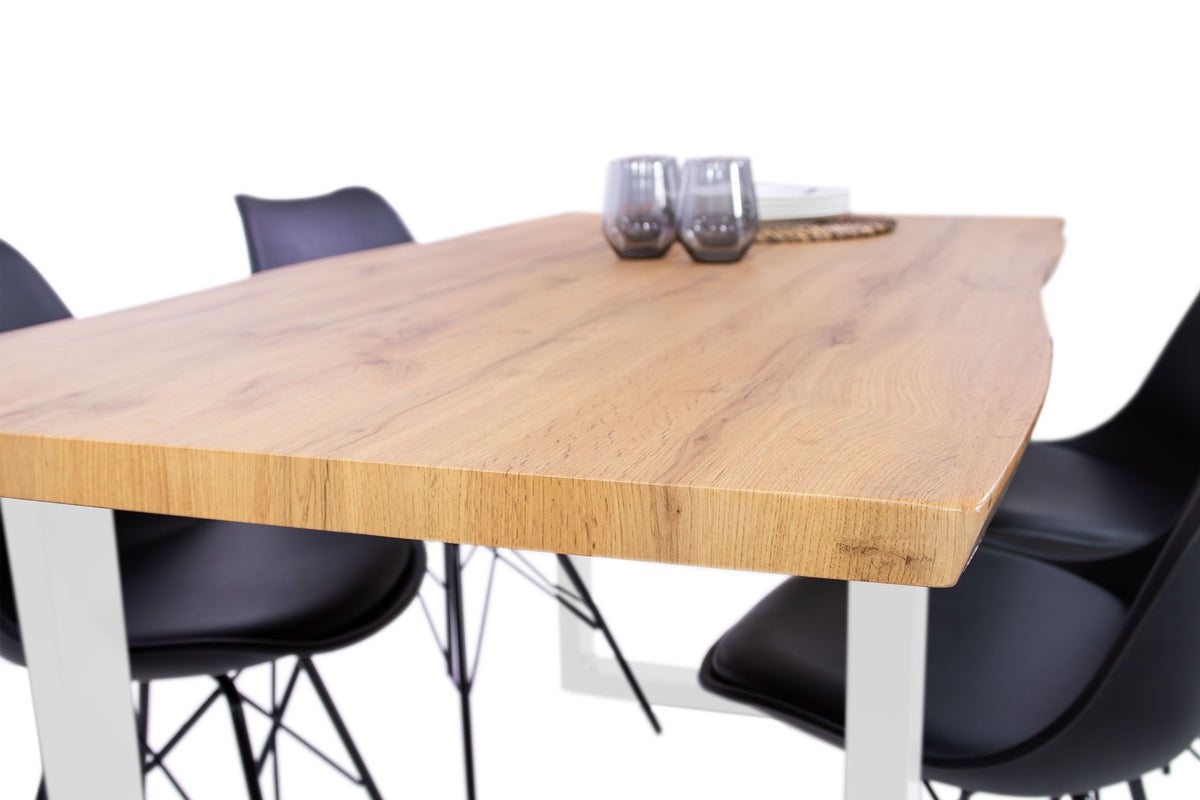#160x85 #holzwildeiche-optik #u-gestellweiß