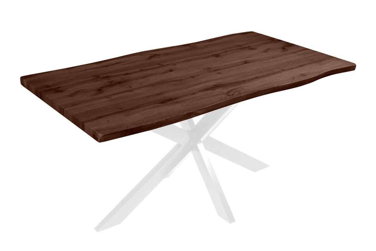 #160x85 #holznussbaum-optik #spider-gestellweiß