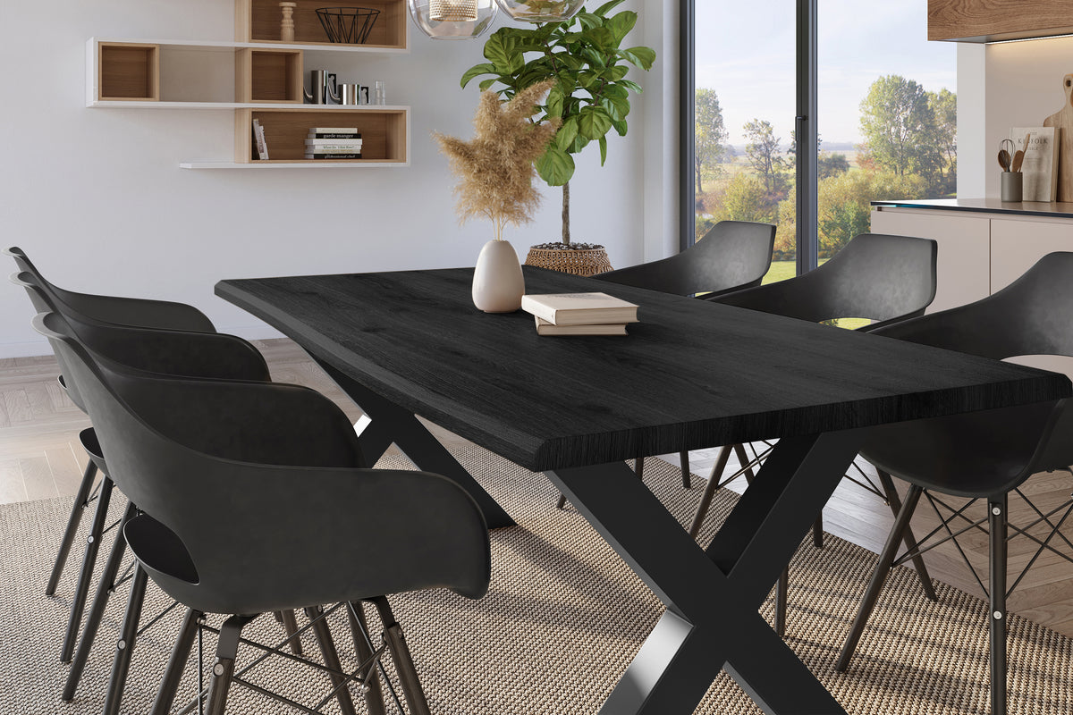 #180x90 #holzgrau-optik #x-gestellschwarz