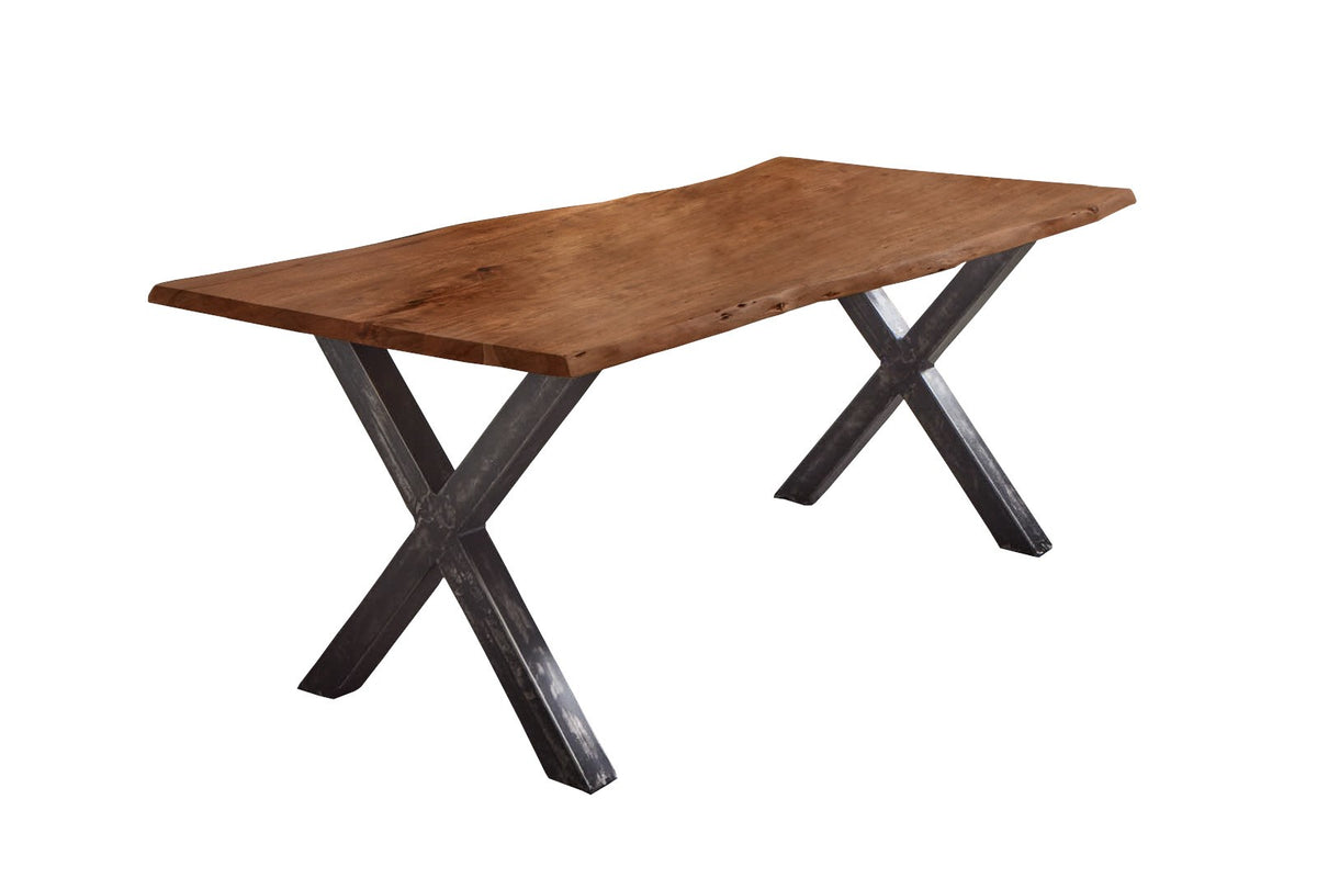 #220x100 #nussbaumfarben #x-gestellvintageschwarz