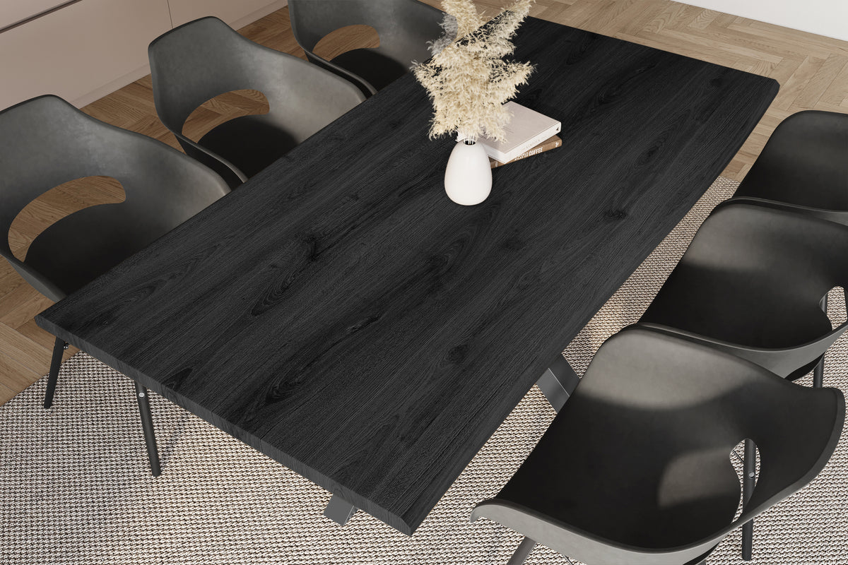 #220x100 #holzgrau-optik #spider-gestellschwarz