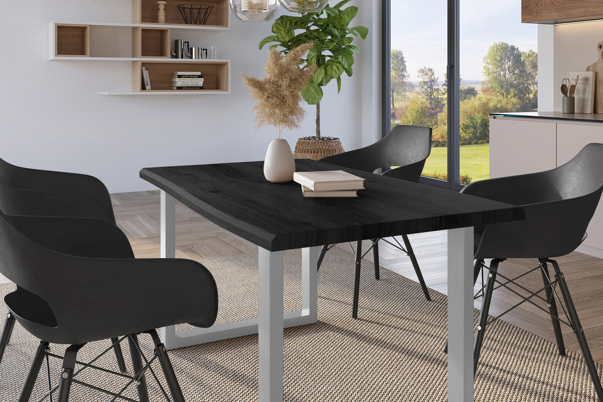 #140x80 #holzgrau-optik #u-gestellsilber