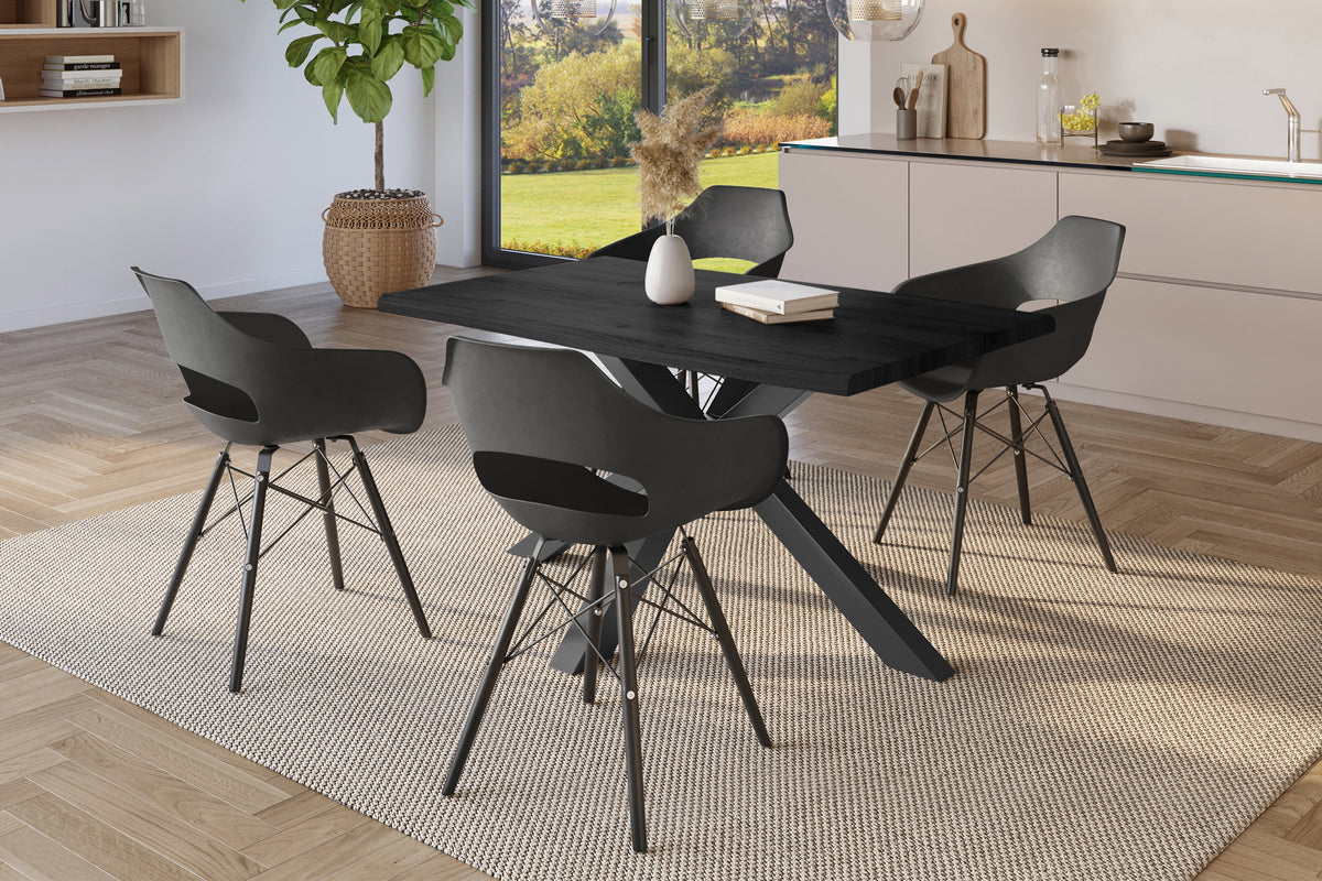#140x80 #holzgrau-optik #spider-gestellschwarz