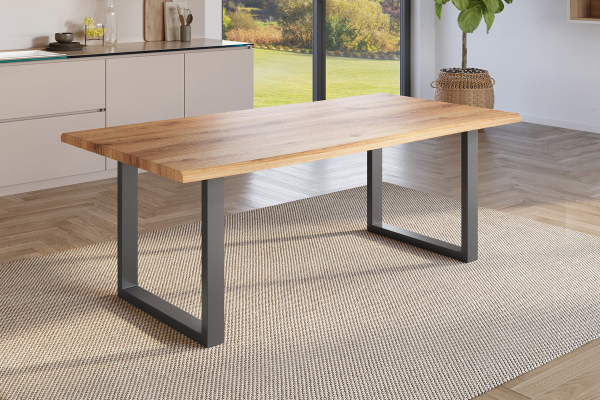 #180x90 #holzwildeiche-optik #u-gestellschwarz