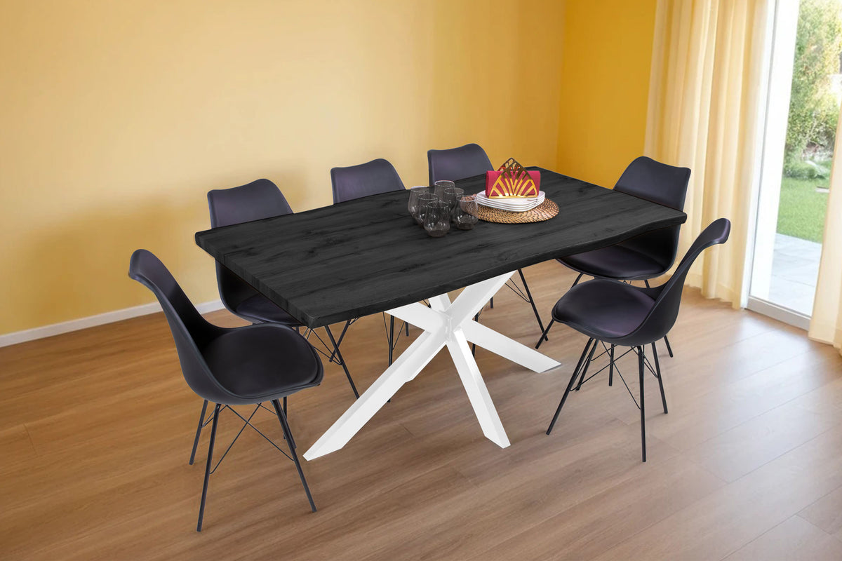 #160x85 #holzgrau-optik #spider-gestellweiß