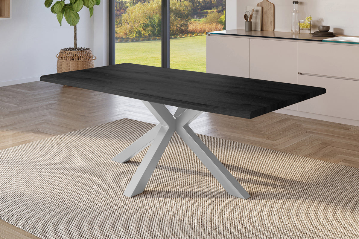 #220x100 #holzgrau-optik #spider-gestellsilber