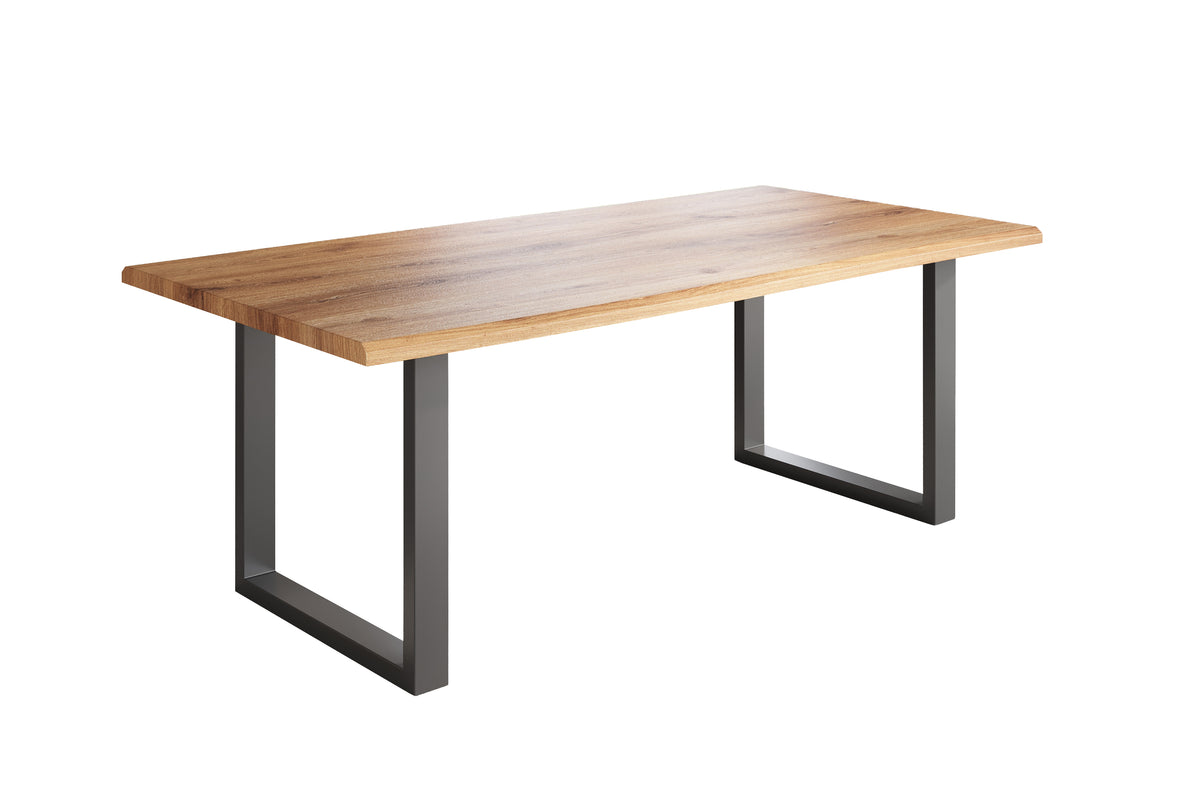 #200x100 #holzwildeiche-optik #u-gestellschwarz