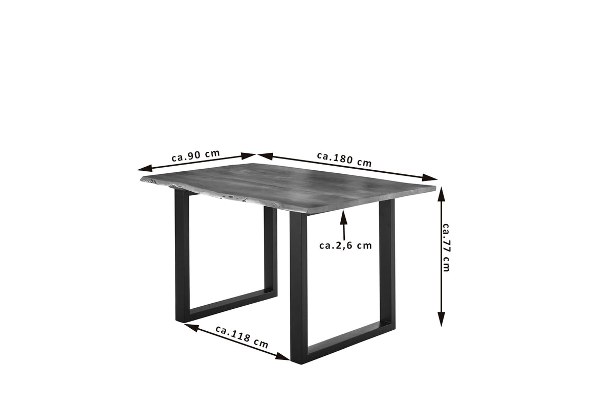 #180x90 #nussbaumfarben #u-gestellschwarz