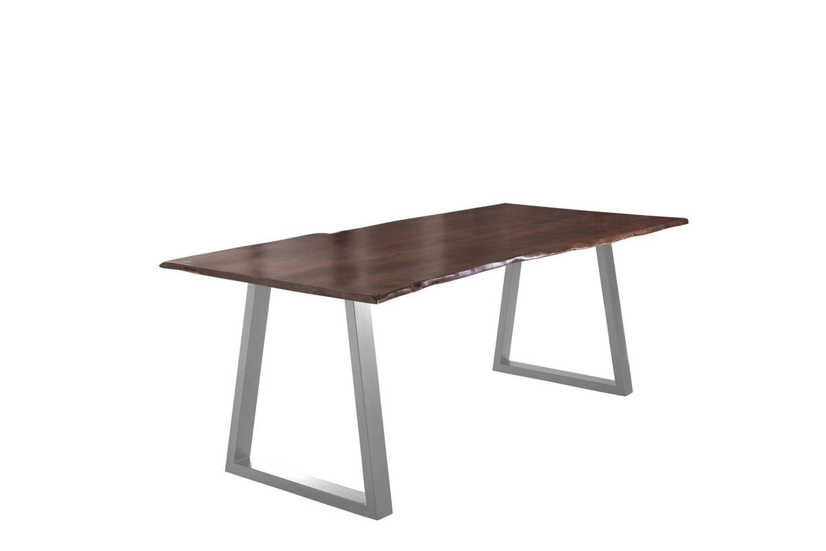 #220x100 #nussbaumfarben #v-gestellsilber