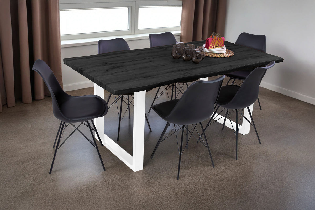 #160x85 #holzgrau-optik #u-gestellweiß