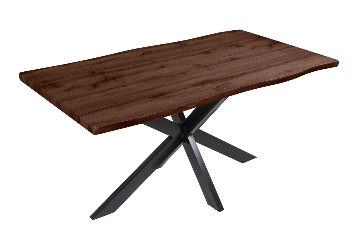 #160x85 #holznussbaum-optik #spider-gestellschwarz