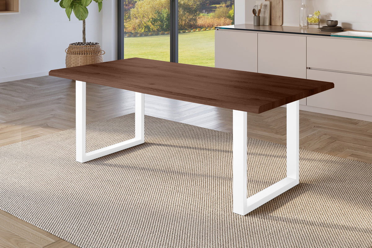 #240x100 #holznussbaum-optik #u-gestellweiß