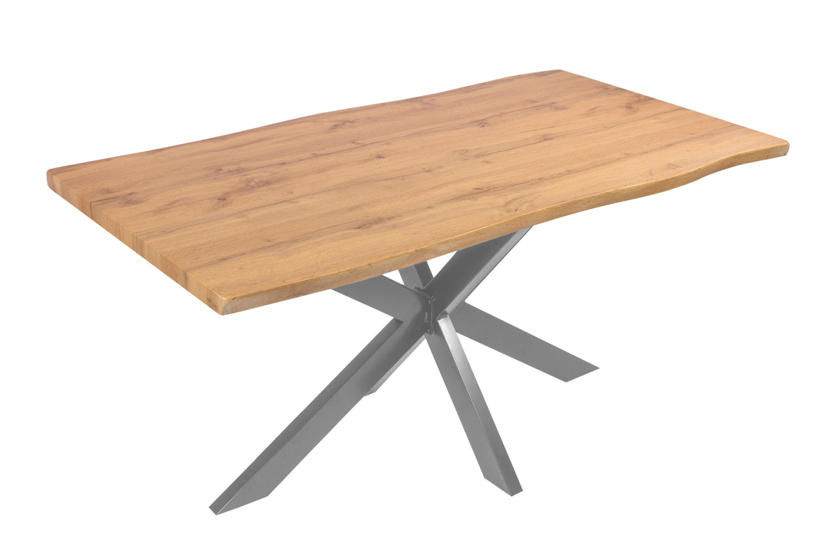 #160x85 #holzwildeiche-optik #spider-gestellsilber