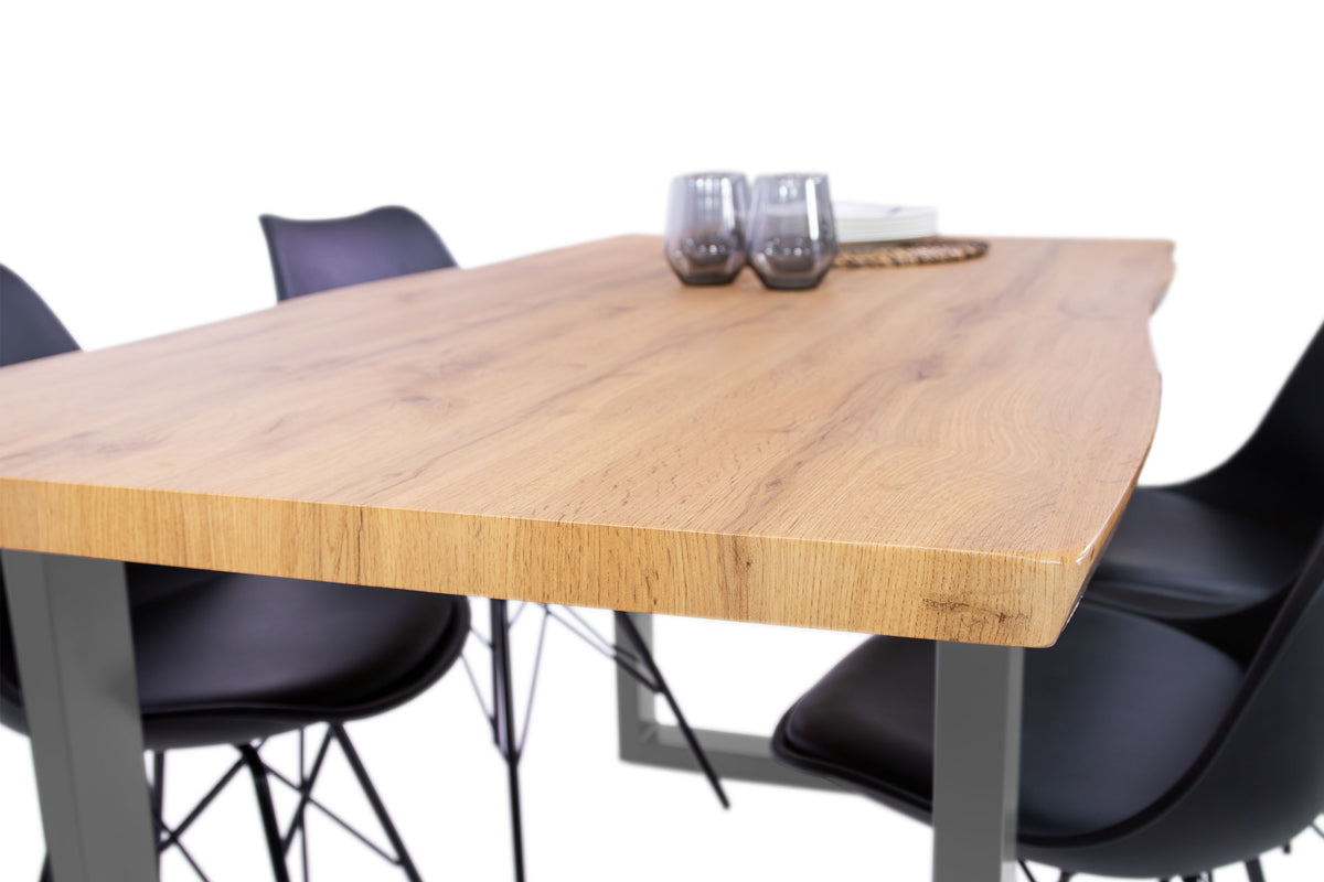 #160x85 #holzwildeiche-optik #u-gestellsilber