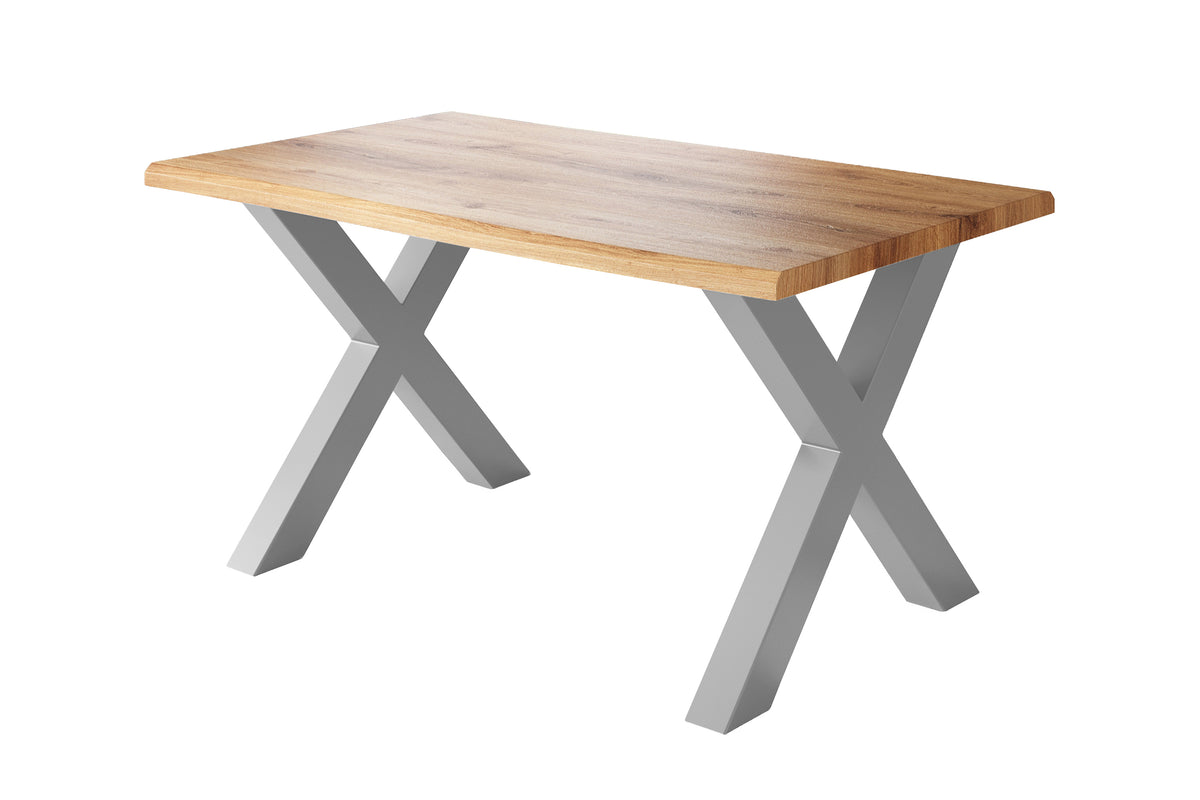 #120x80 #holzwildeiche-optik #x-gestellsilber