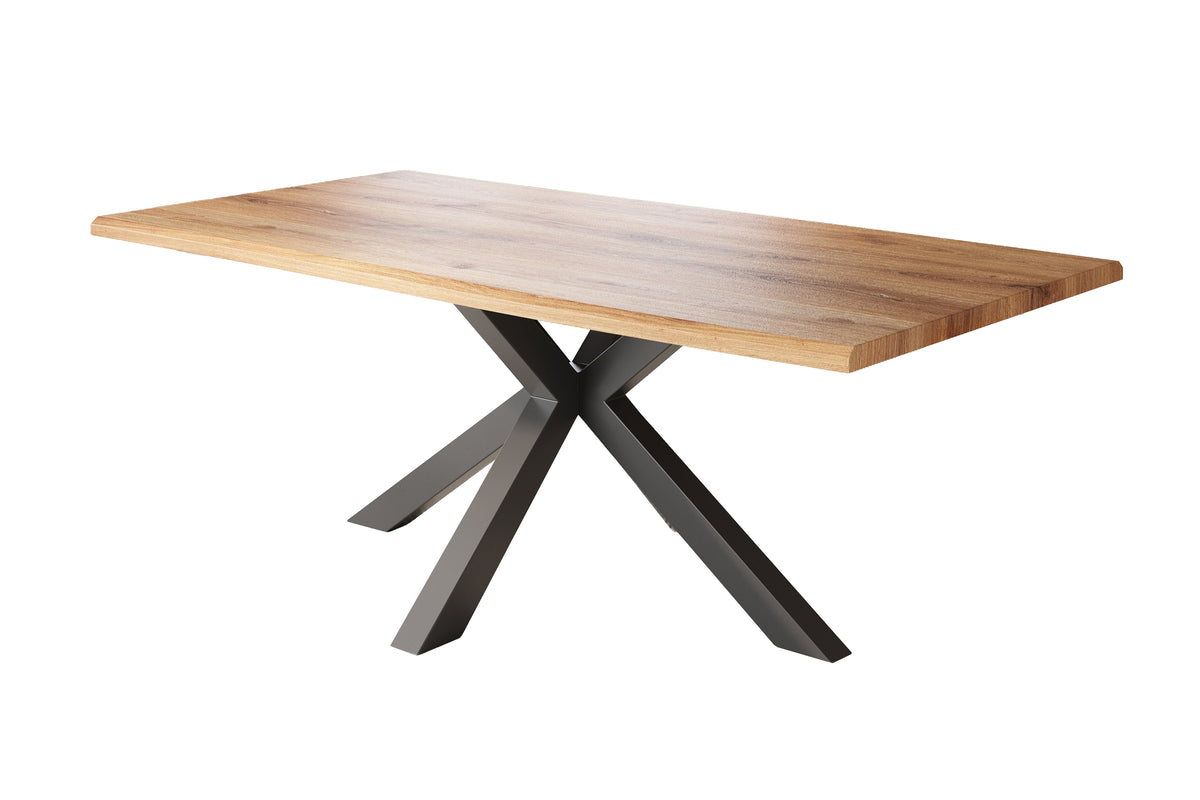 #240x100 #holzwildeiche-optik #spider-gestellschwarz