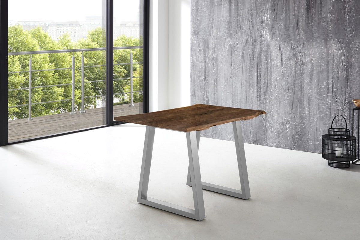 #120x80 #nussbaumfarben #v-gestellsilber