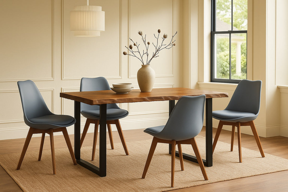 #120x80 #holznussbaum-optik #5tlg.grau