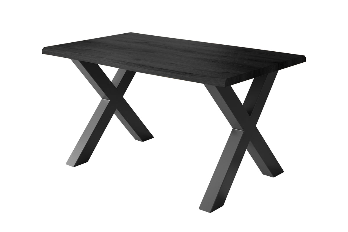 #140x80 #holzgrau-optik #x-gestellschwarz