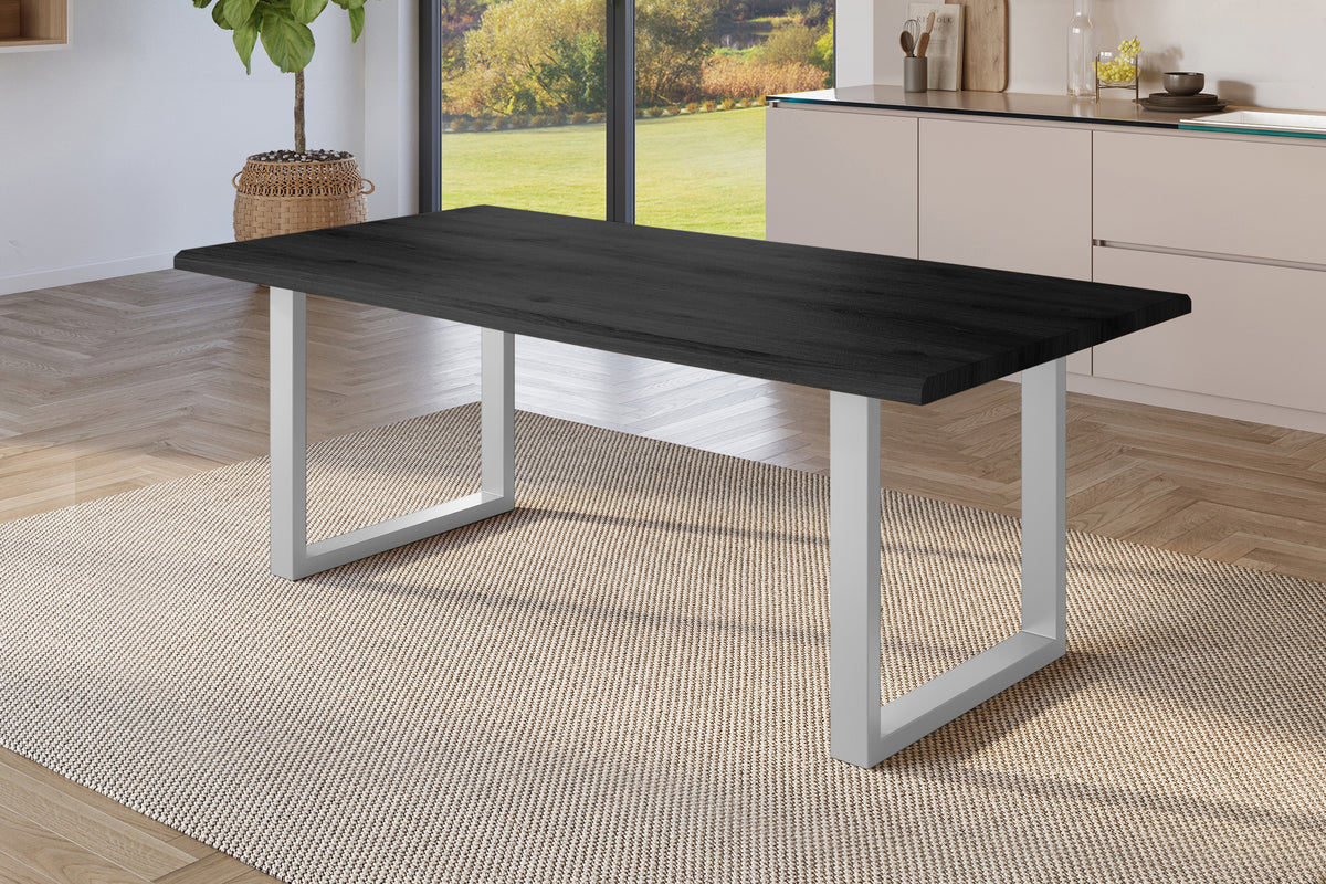 #220x100 #holzgrau-optik #u-gestellsilber