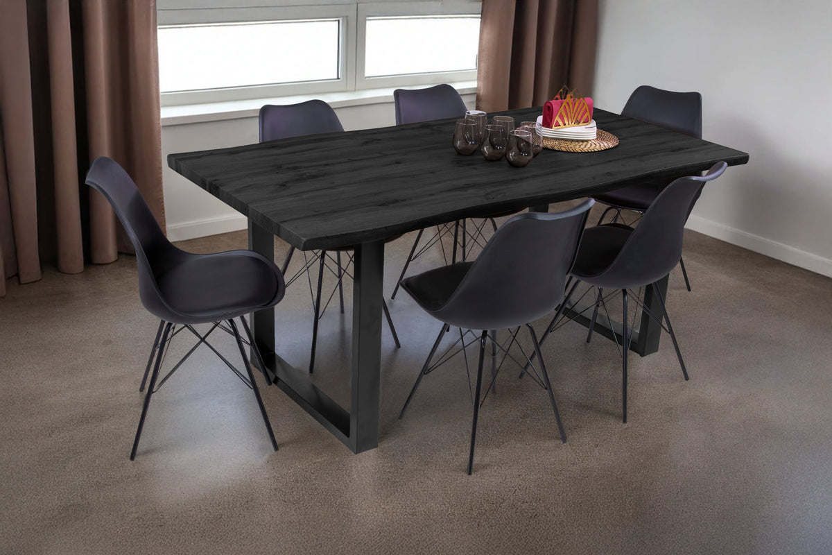 #160x85 #holzgrau-optik #u-gestellschwarz