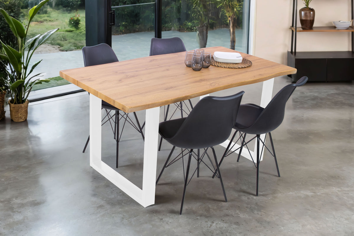 #160x85 #holzwildeiche-optik #u-gestellweiß