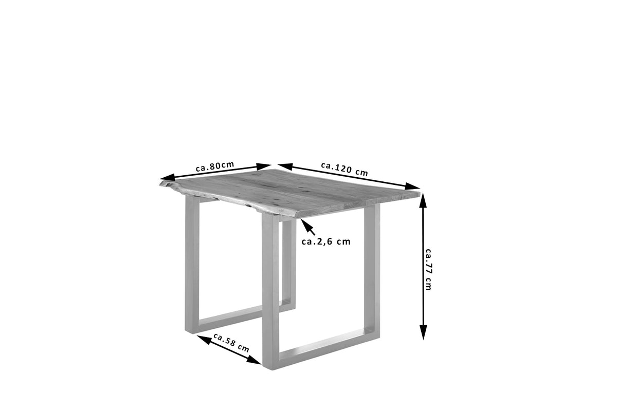 #120x80 #nussbaumfarben #u-gestellsilber