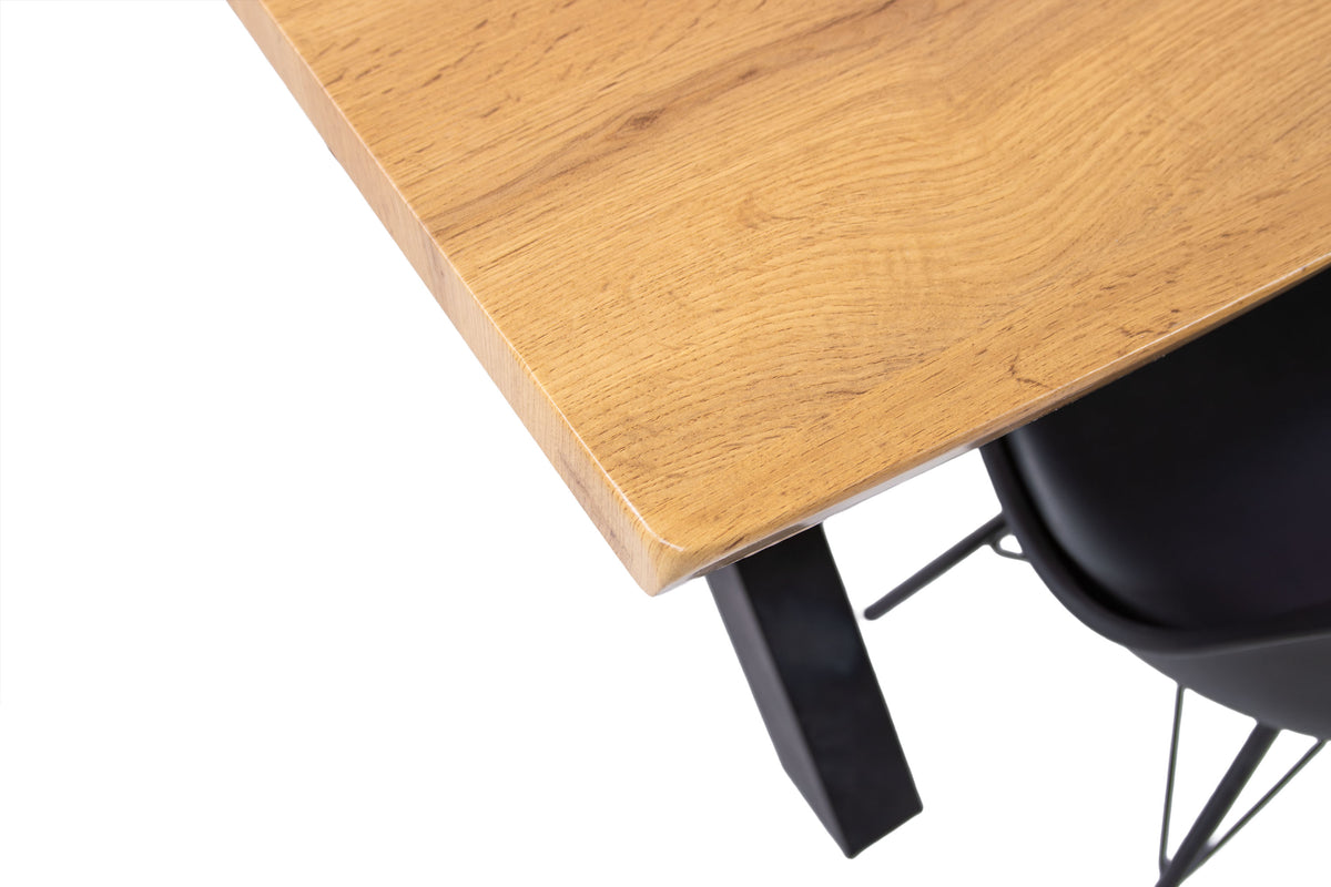 #160x85 #holzwildeiche-optik #x-gestellschwarz