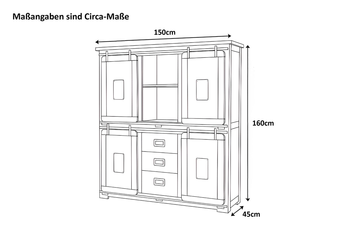#150x45 #akazieeichefarben #mittig
