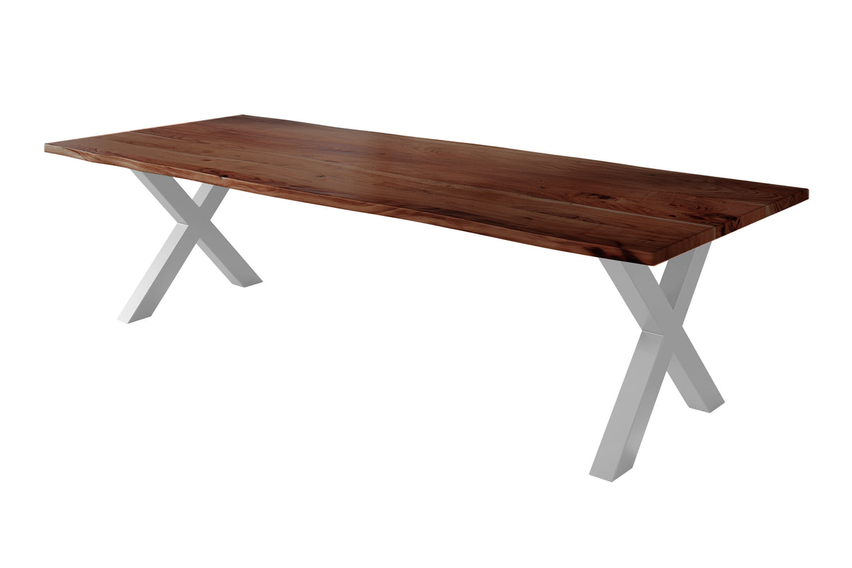 #260x100 #nussbaumfarben #x-gestellsilber