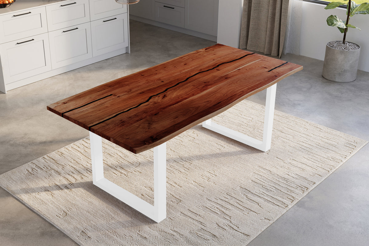 #220x100 #nussbaumfarben #u-gestellweiß