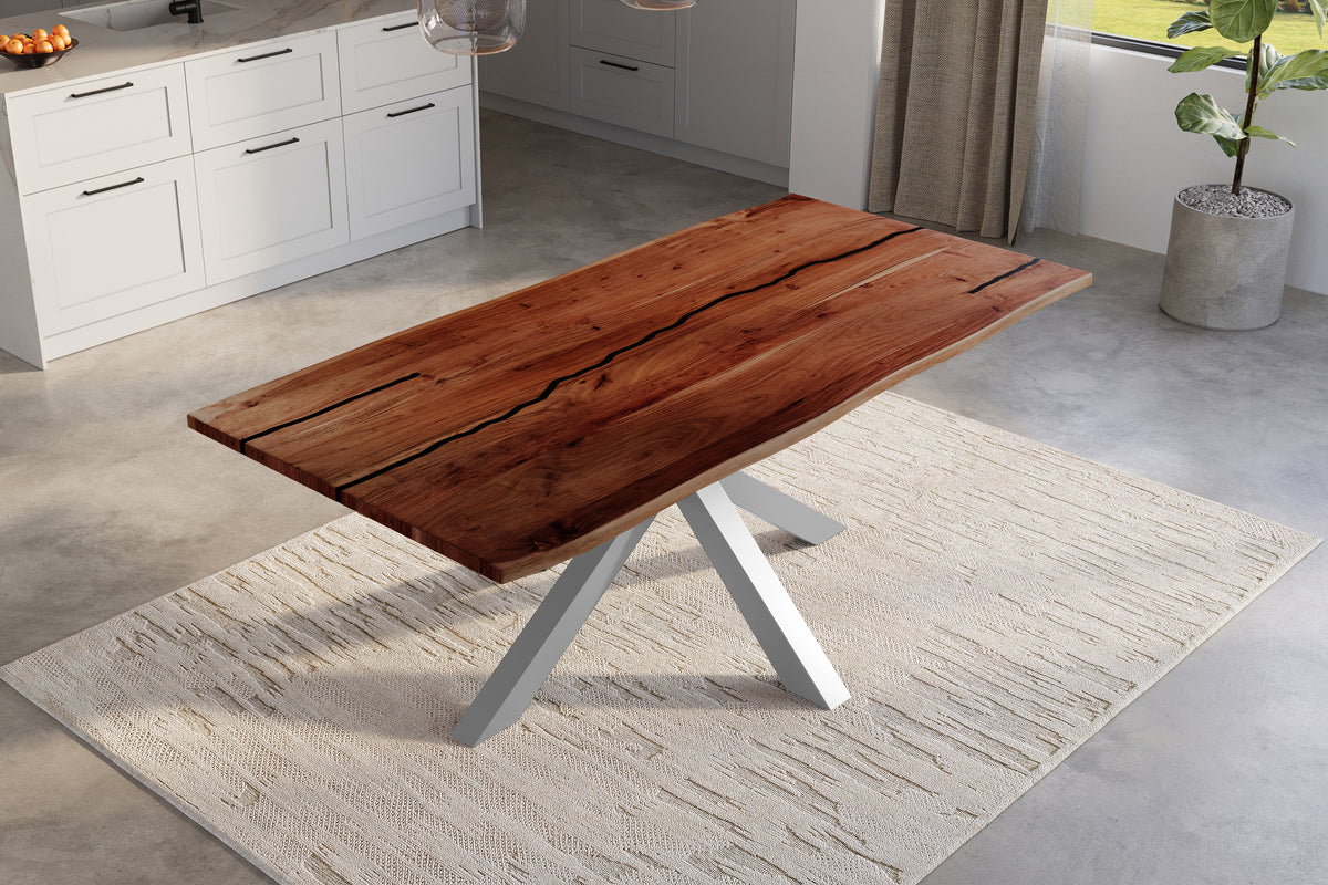#220x100 #nussbaumfarben #spider-gestellsilber