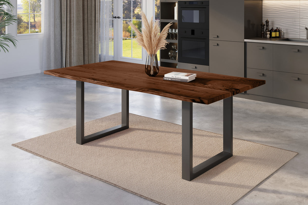 #200x100 #nussbaumfarben #u-gestellschwarz