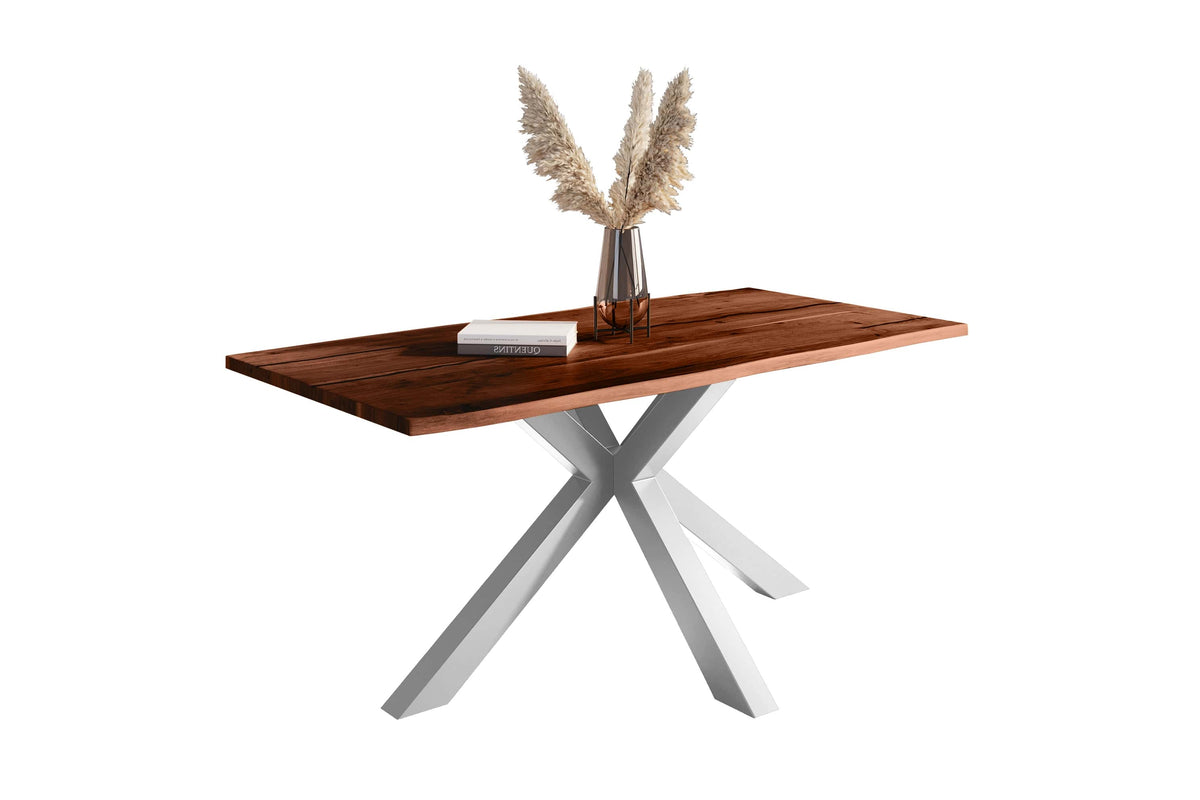#180x90 #nussbaumfarben #spider-gestellsilber