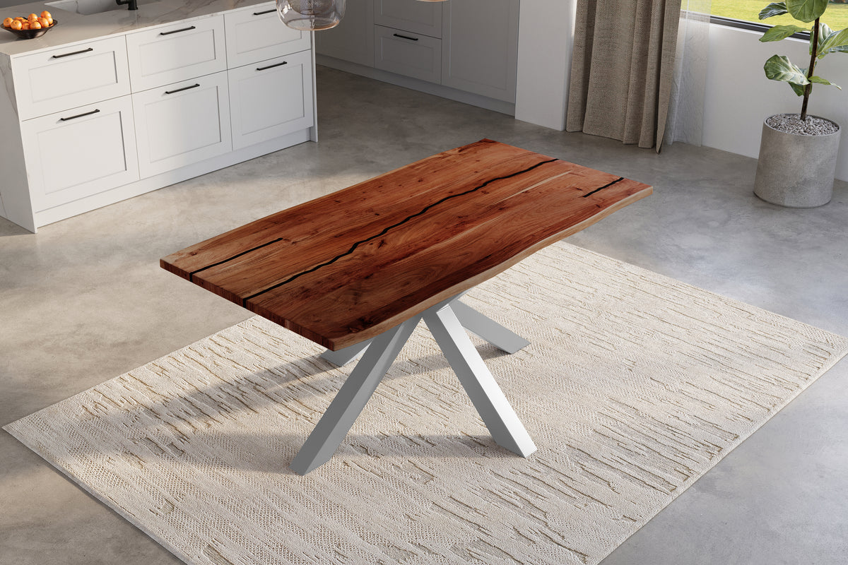 #180x90 #nussbaumfarben #spider-gestellsilber