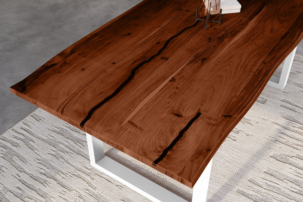 #220x100 #nussbaumfarben #u-gestellweiß
