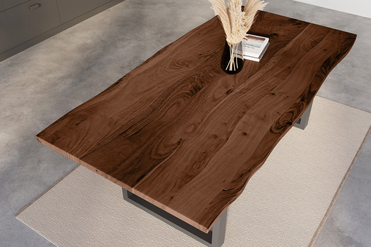 #180x90 #nussbaumfarben #u-gestellschwarz