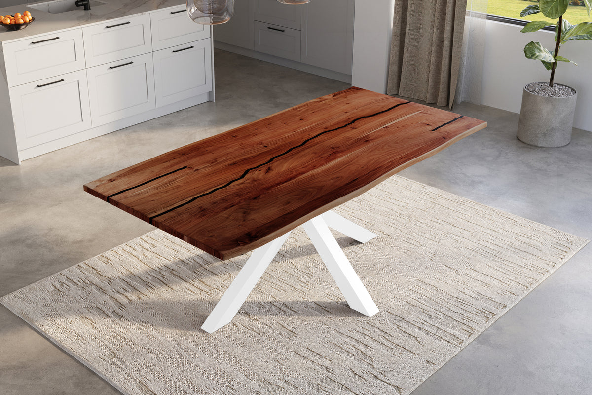 #220x100 #nussbaumfarben #spider-gestellweiß