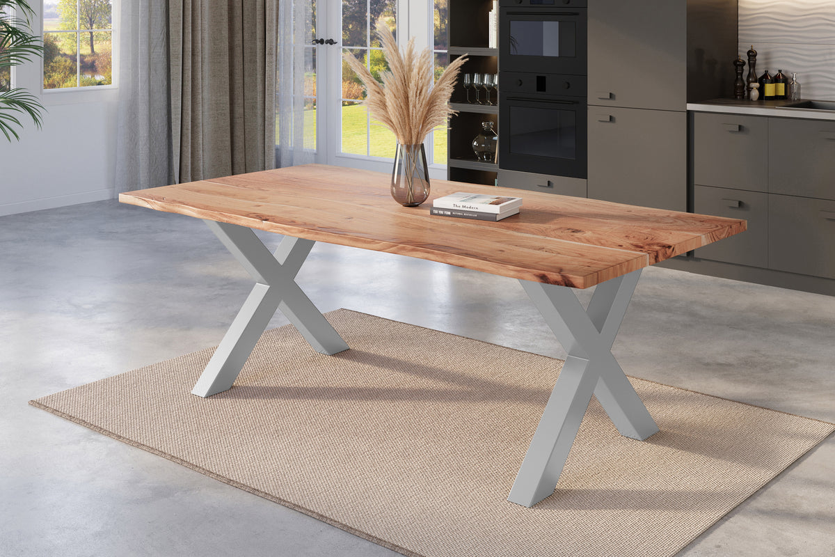 #200x100 #naturfarben #x-gestellsilber