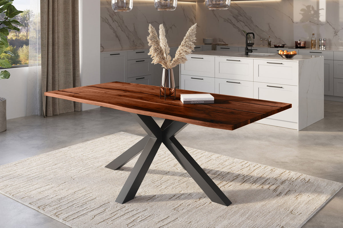 #220x100 #nussbaumfarben #spider-gestellschwarz