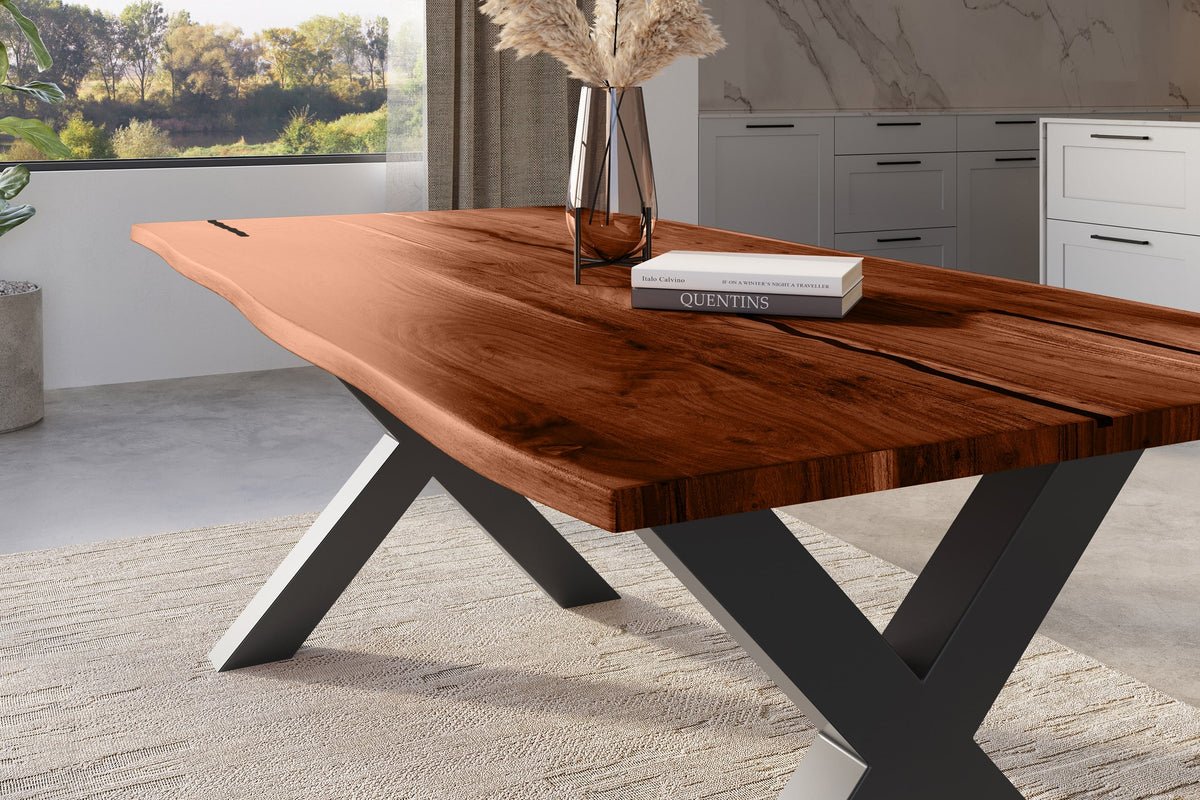#240x100 #nussbaumfarben #x-gestellschwarz