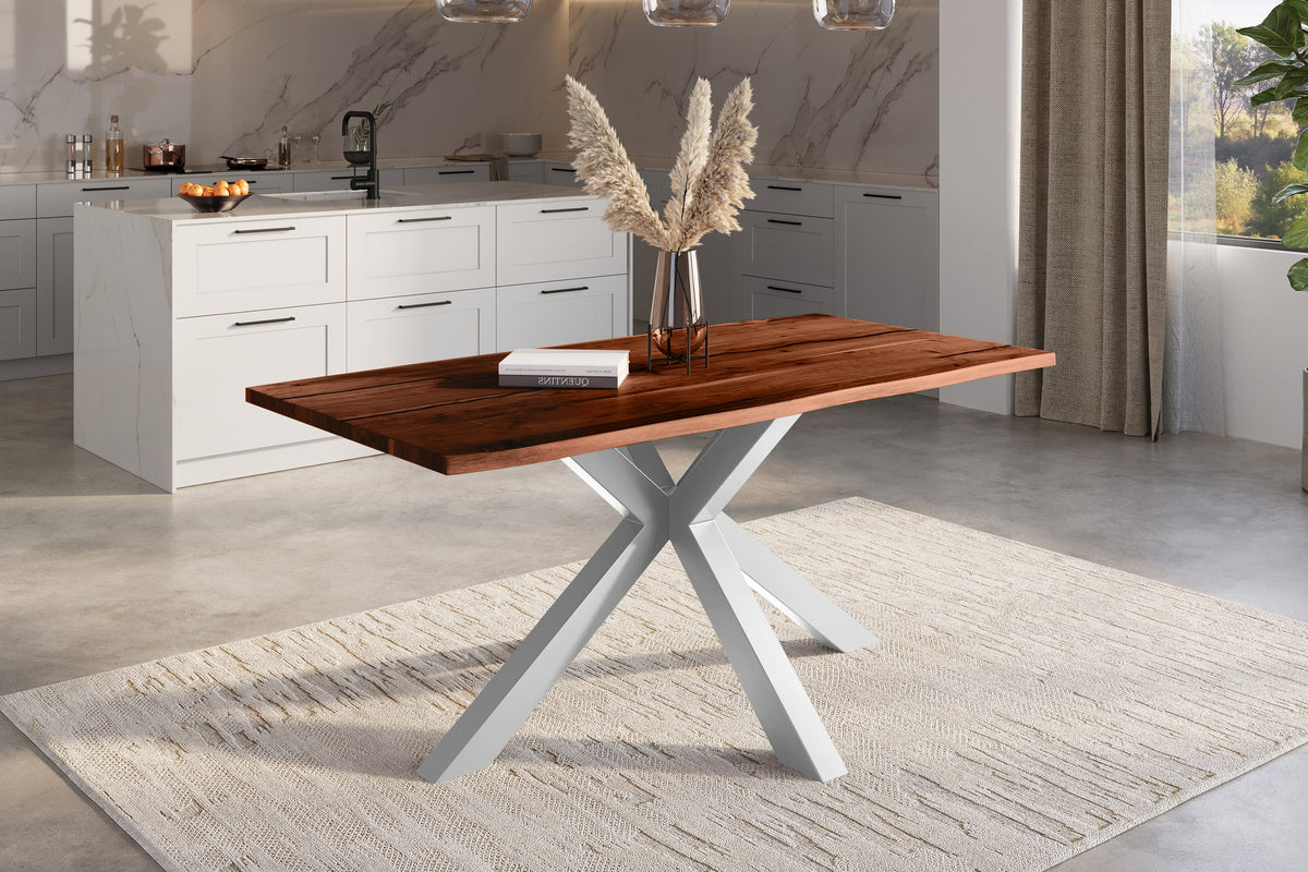 #180x90 #nussbaumfarben #spider-gestellsilber
