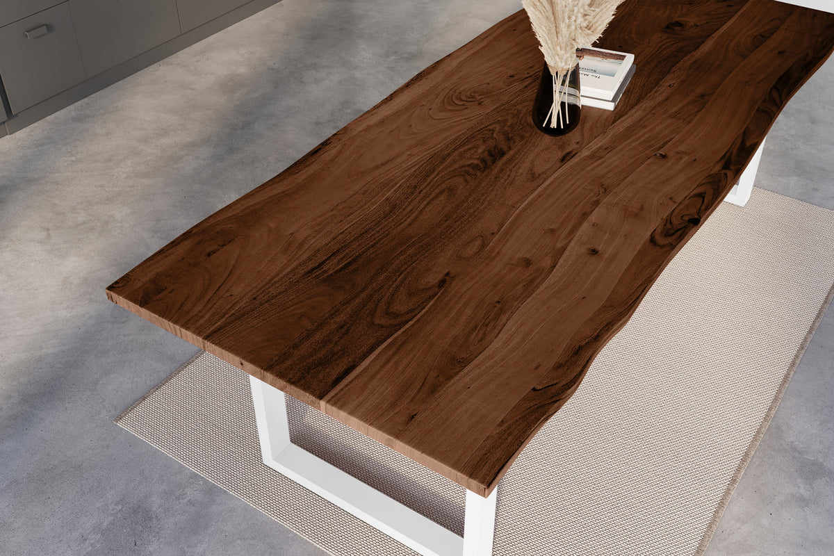 #240x100 #nussbaumfarben #u-gestellweiß