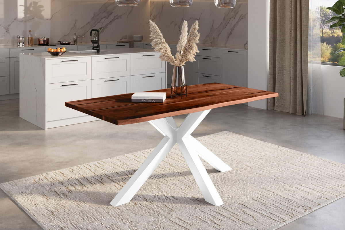 #180x90 #nussbaumfarben #spider-gestellweiß