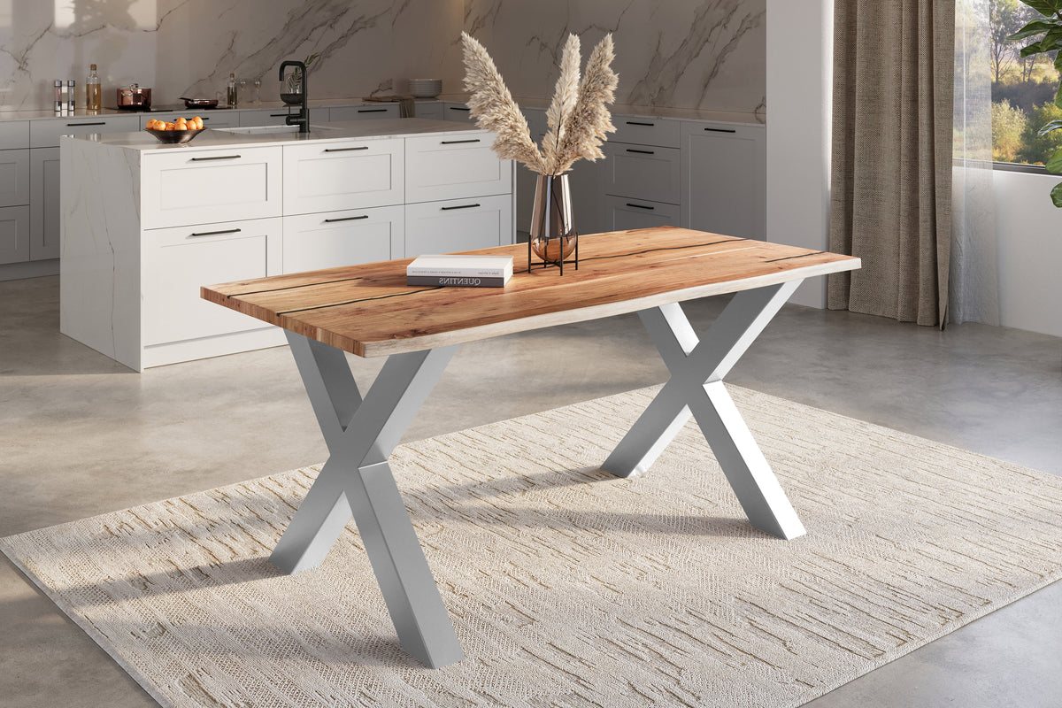 #180x90 #naturfarben #x-gestellsilber