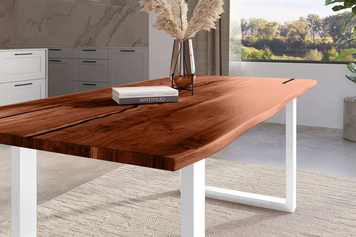 #220x100 #nussbaumfarben #u-gestellweiß
