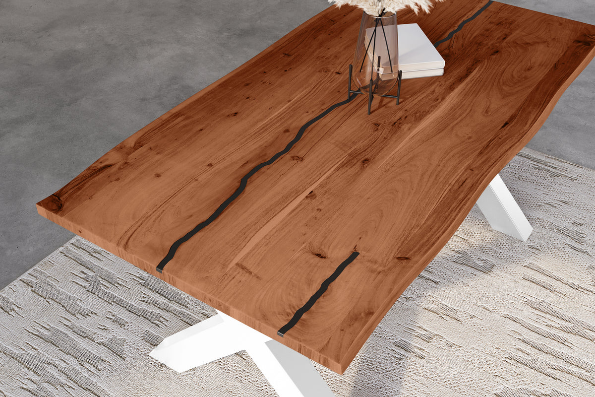 #180x90 #nussbaumfarben #x-gestellweiß