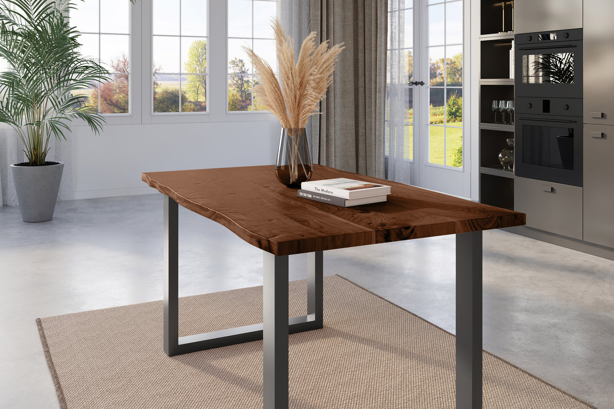 #160x85 #nussbaumfarben #u-gestellschwarz