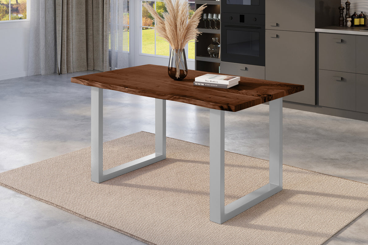 #120x80 #nussbaumfarben #u-gestellsilber