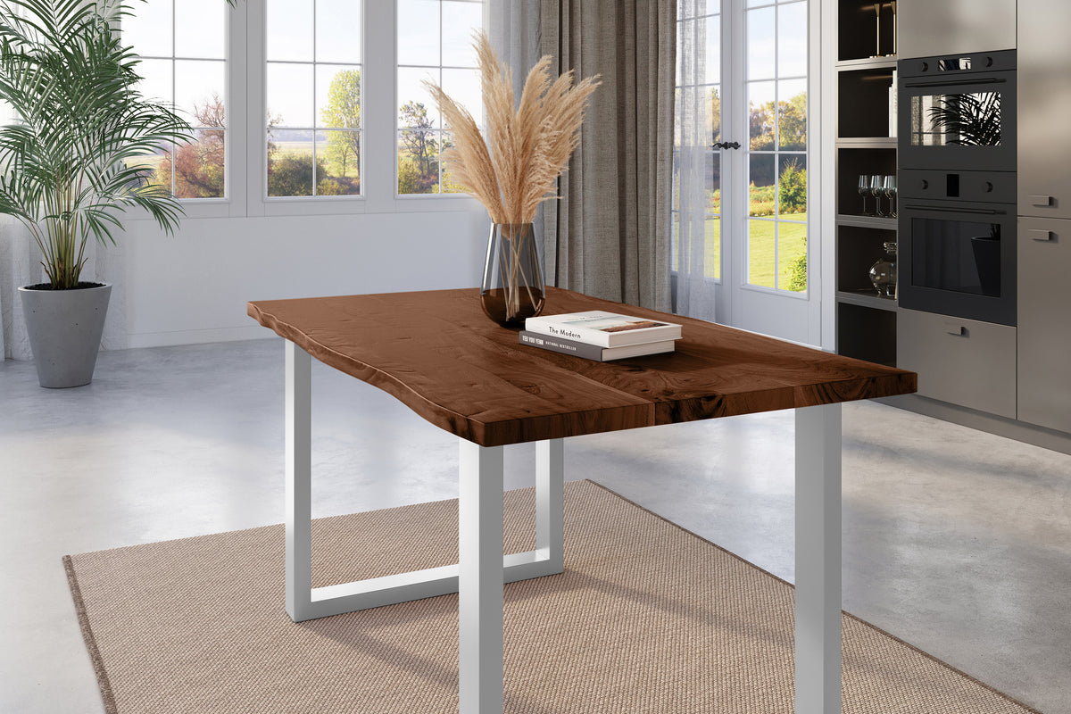 #120x80 #nussbaumfarben #u-gestellsilber